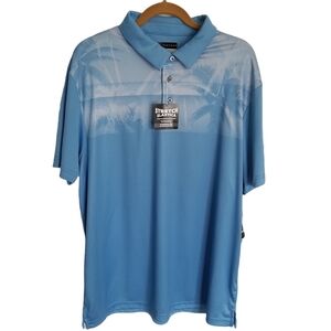 NWT PGA Tour PRO Series Golf Shirt Size XL Blue Palm Tree Print